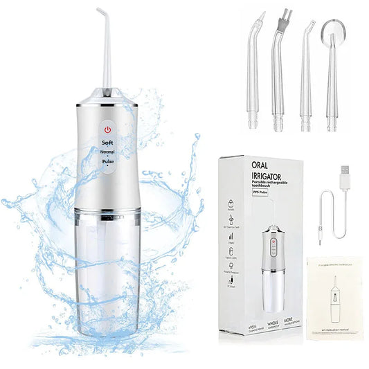 Ultimate Portable Electric Water Flosser - Powerful Oral Irrigator with IPX7 Waterproof Design for Deep Cleaning and Gum Health