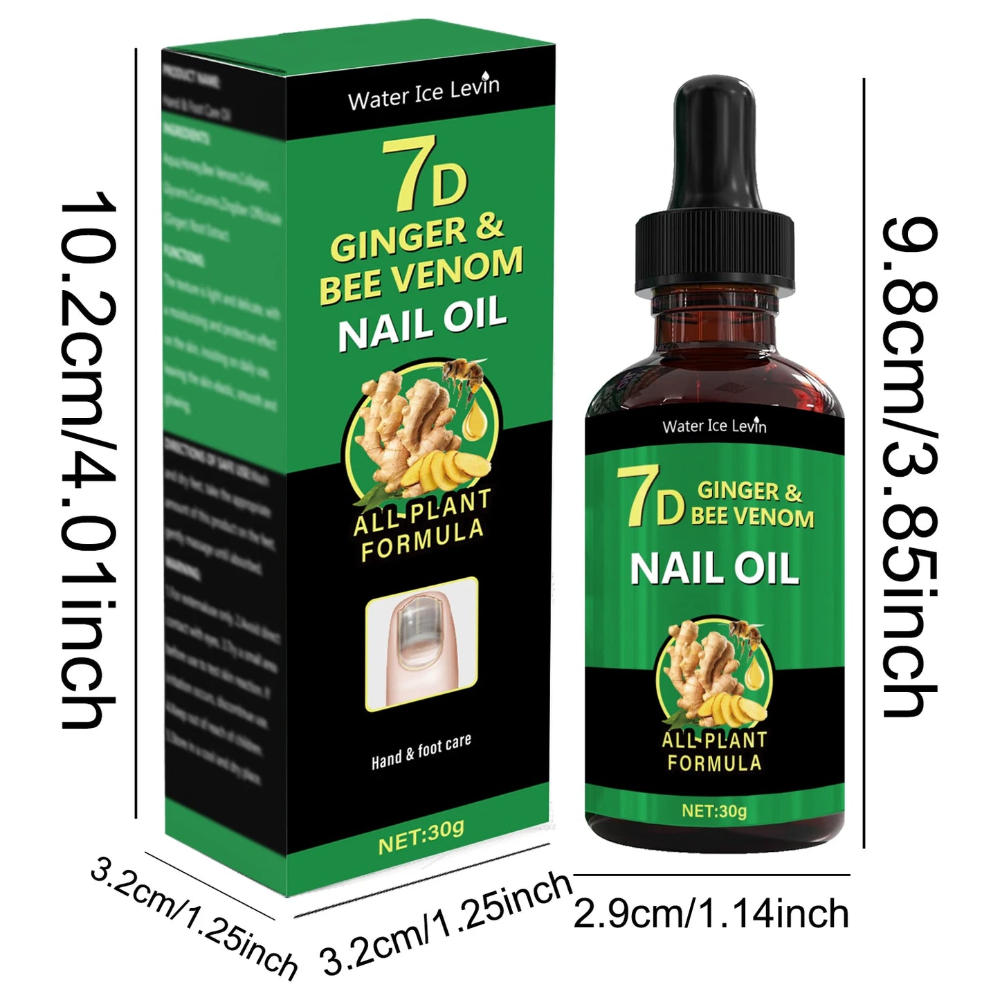 Revitalize Your Nails with 7-Day Ginger Nail Care Essence - Nourishing, Hypoallergenic Moisturizer for Hands and Feet, Perfect for All Nail Types