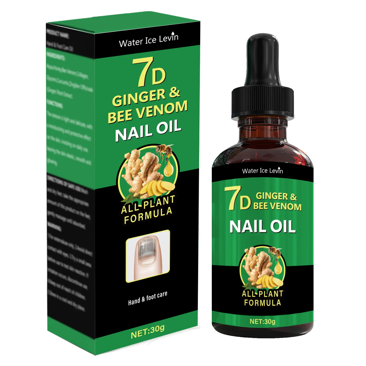 Revitalize Your Nails with 7-Day Ginger Nail Care Essence - Nourishing, Hypoallergenic Moisturizer for Hands and Feet, Perfect for All Nail Types