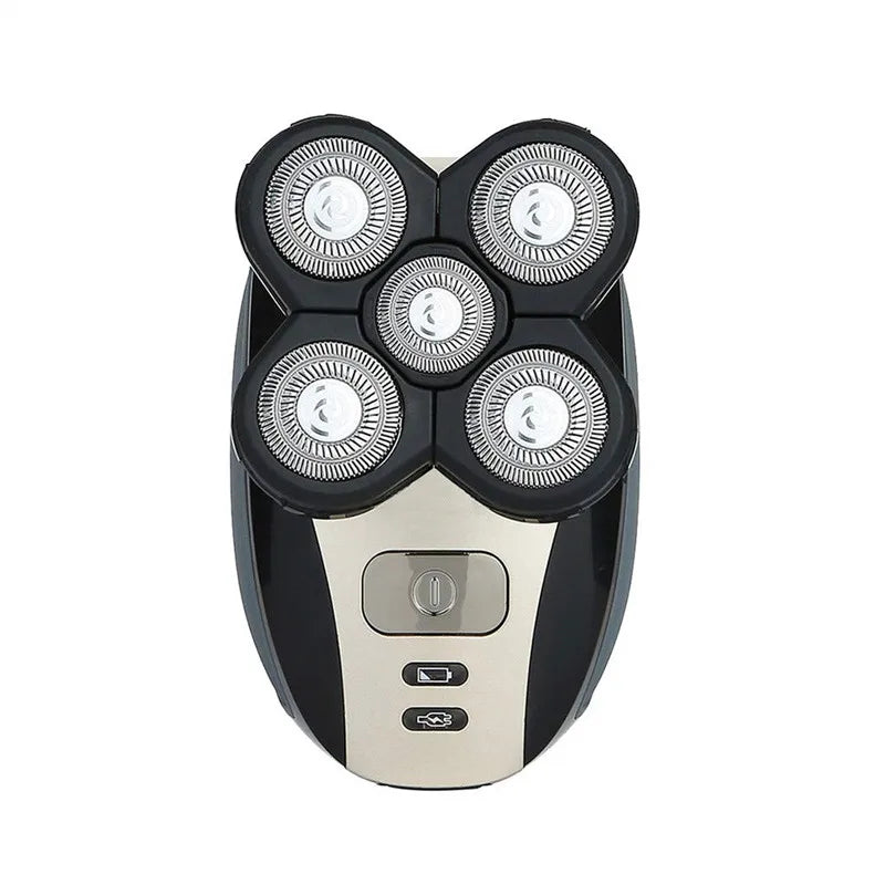 High Quality 5 in 1Multifunction 6 Blade Portable Rechargeable Wet Dry Mens Grooming Electric Waterproof Face Shaver for Man