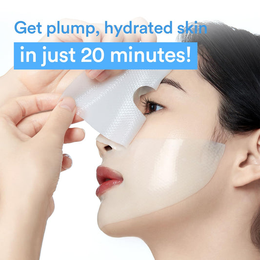 Vegan Collagen Gel Mask Sedum Jelly 4 Sheets (Hydrating) I Korean Vegan Collagen, Cooling Hydrating Hyaluronic Acid Hydrogel Face Mask Skin Care