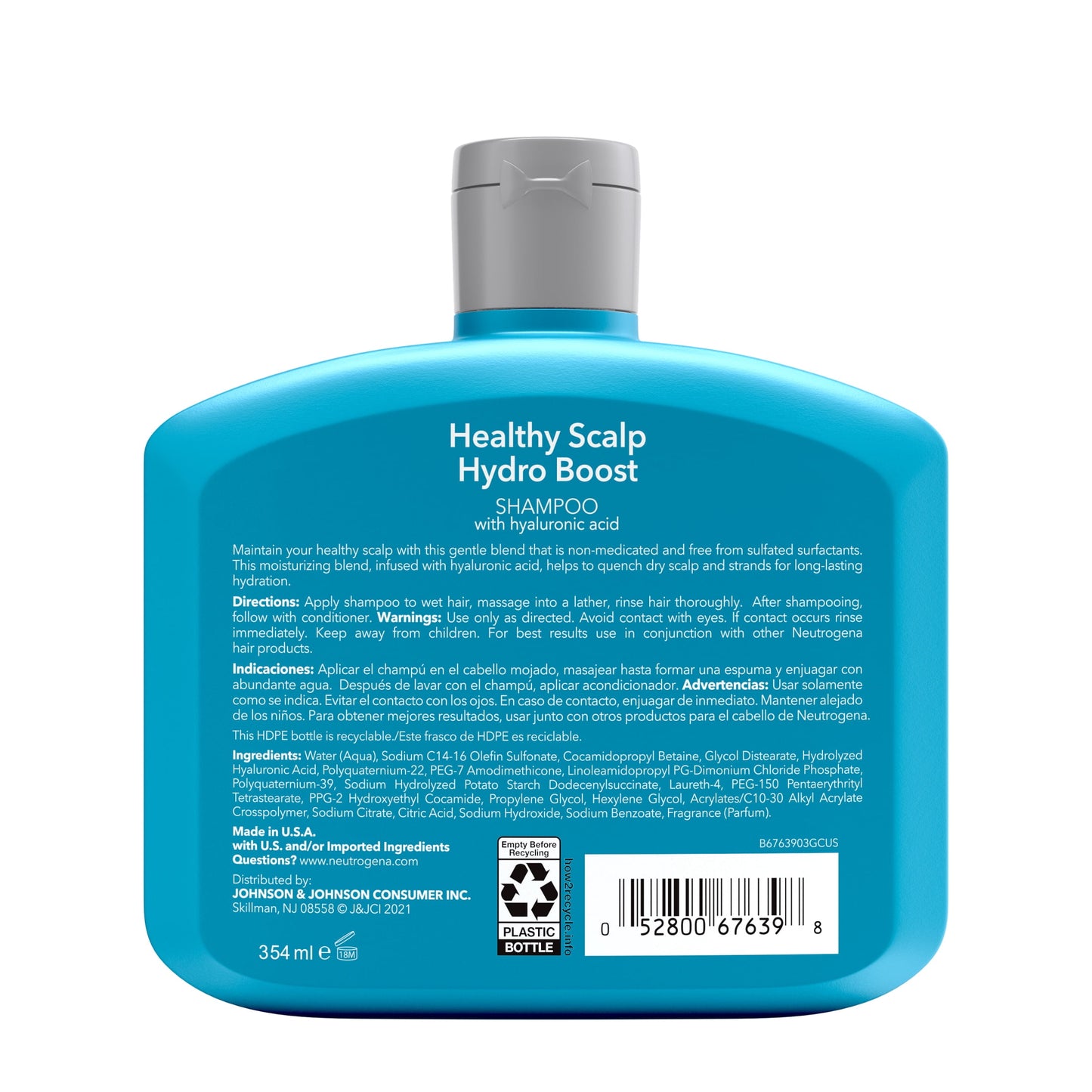 Hydrating Shampoo for Dry Scalp & Hair with Hyaluronic Acid, 12 Fl Oz