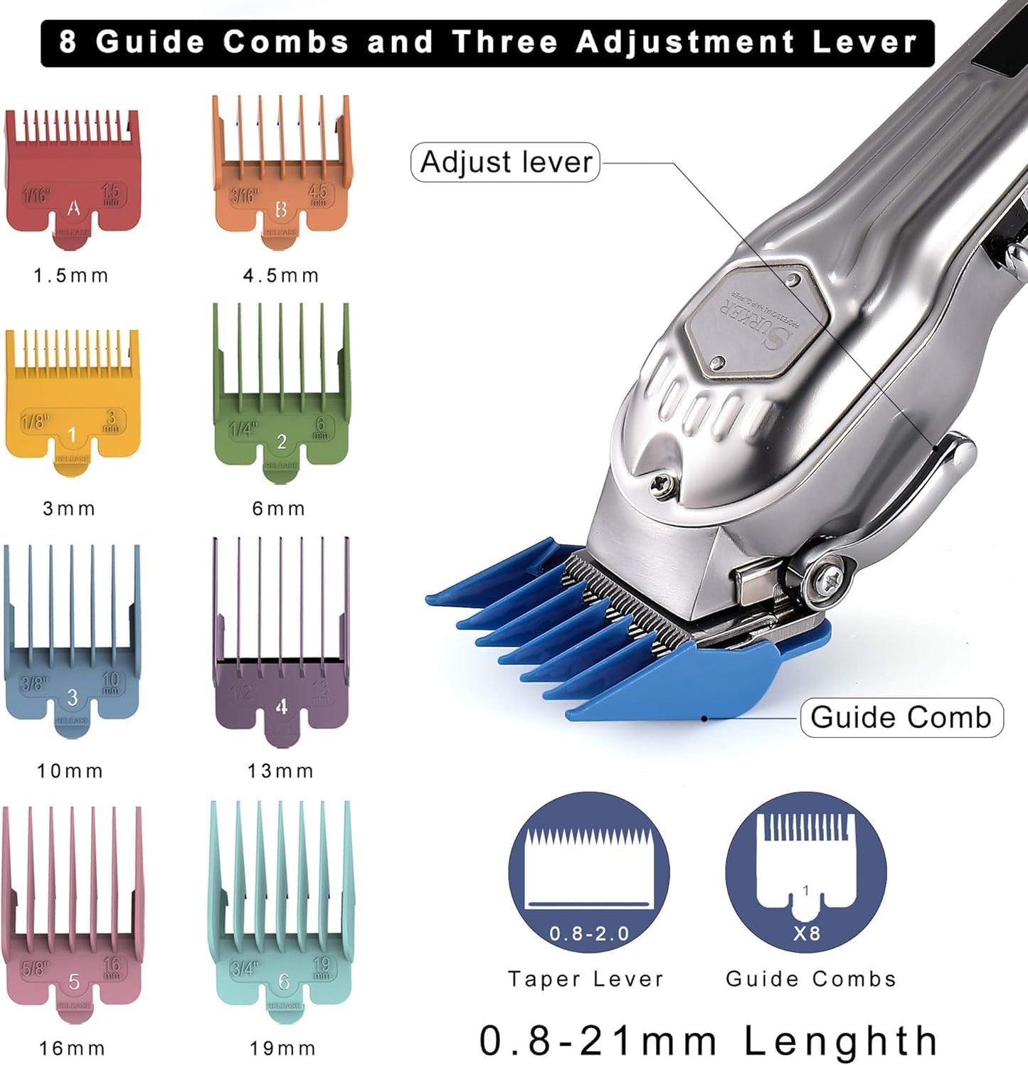 Mens Hair Clippers Cord Cordless Hair Trimmer Professional Haircut Kit for Men Rechargeable LED Display