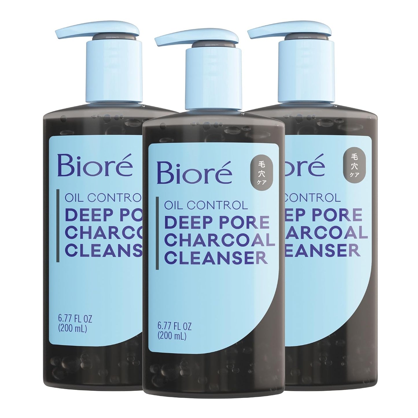 Biore Deep Pore Charcoal Face Wash for Oily Skin, 11.45 Fl Oz | Daily Facial Cleanser, Removes Dirt & Makeup, Charcoal Formula, Deep Pore Cleansing, Value Size