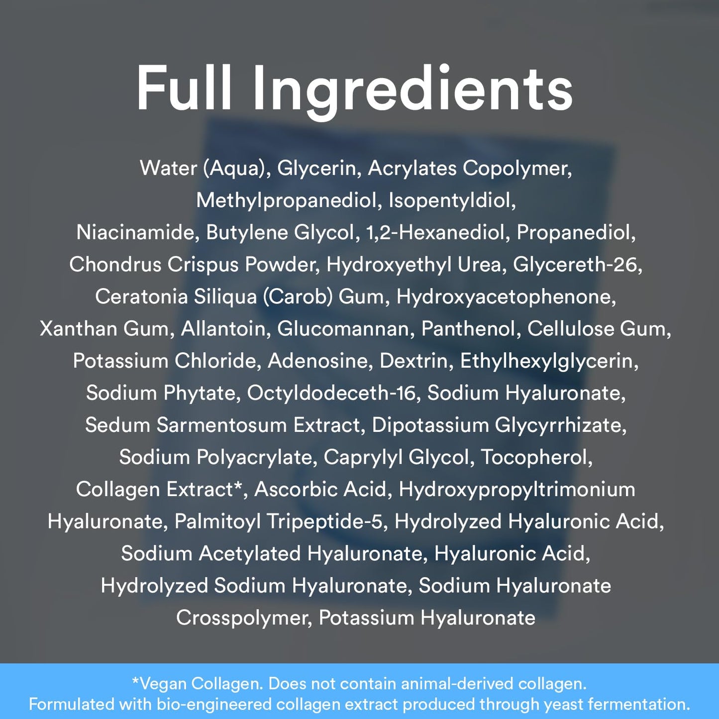 Vegan Collagen Gel Mask Sedum Jelly 4 Sheets (Hydrating) I Korean Vegan Collagen, Cooling Hydrating Hyaluronic Acid Hydrogel Face Mask Skin Care